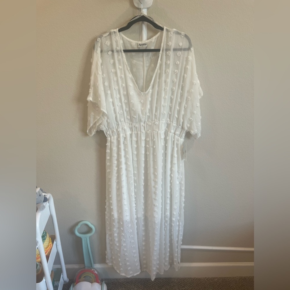 Plus size white dress